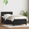 vidaXL Boxspringbett mit Matratze & LED Schwarz 90x210 cm Samt