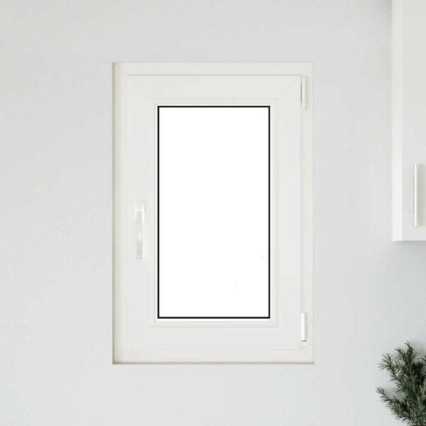 vidaXL Kellerfenster "RISOR" 50x75 cm Drehkipp DIN Rechts Wei&szlig;