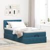 vidaXL Ottoman-Bett mit Matratze Dunkelblau 100x200 cm Samt