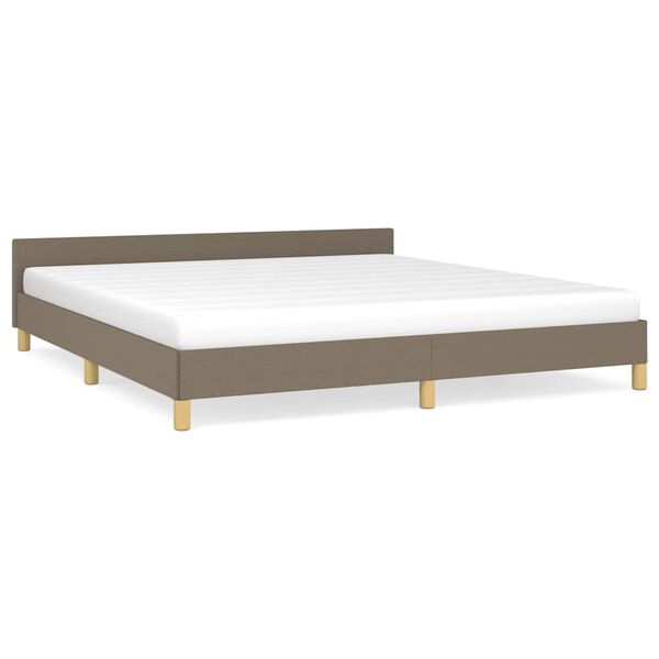 vidaXL Bettgestell ohne Matratze Taupe 160x200 cm Stoff