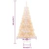 vidaXL K&uuml;nstlicher Weihnachtsbaum Schillernde Spitzen Wei&szlig; 180 cm PVC