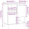 vidaXL Sideboard R&auml;uchereiche 60x35x70 cm Holzwerkstoff