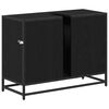 vidaXL Badezimmerschrank mit T&uuml;r Schwarz Eichen-Optik 80 x 33 x 60 cm
