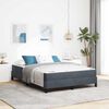 vidaXL Boxspringbett mit Matratze Dunkelgrau 140 x 190 cm Stoff