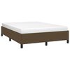 vidaXL Bettgestell ohne Matratze Dunkelbraun 140x200 cm Stoff