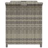 vidaXL Gartenbank mit Kissen Grau 116x46x57 cm Poly Rattan