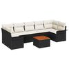 vidaXL Gartensofa-set 8 stk. Schwarz Poly-Rattan