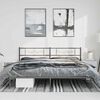 vidaXL Bettgestell mit Kopfteil Metall Schwarz 193x203 cm