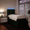 vidaXL Boxspringbett mit Matratze Dunkelgr&uuml;n 90x190 cm Samt