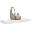 vidaXL Wandregal Wandmontiert Wei&szlig; Marmor 50 x 23 x 4 cm Holzwerkstoff