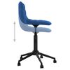 vidaXL Esszimmerst&uuml;hle 2 Stk. Drehbar Blau Samt