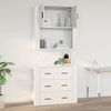 vidaXL Wandschrank Hochglanz-Wei&szlig; 80x33x80 cm Holzwerkstoff