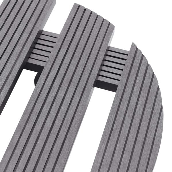 vidaXL Pflanzenroller 2 Stk. Grau &Oslash;30x7,5 cm WPC