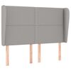vidaXL Kopfteil mit Ohren Hellgrau 147x23x118/128 cm Stoff