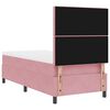 vidaXL Boxspringbett mit Matratze mit Kopfteil Rosa 90 x 190 cm Stoff