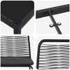 vidaXL Garten Essgruppe 3 pcs Schwarz Pulverbeschichteter Stahl