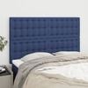 vidaXL Kopfteil Blau 144x5x118/128 cm Stoff