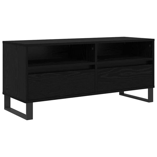 vidaXL TV-Schr&auml;nk Schwarz Eichen-Optik 100 x 34,5 x 44,5 cm