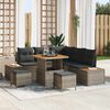 vidaXL Gartensofa-set 8 pcs Grau Poly-Rattan