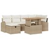 vidaXL Garten-Sofa-Set 7 stk. Beige Poly-Rattan