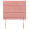 vidaXL Kopfteil Rosa 80x5x118/128 cm Samt