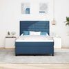 vidaXL Boxspringbett mit Matratze mit LED Blau 140 x 190 cm Stoff