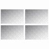 vidaXL Stufenmatten 4 stk. 80 x 50 cm Silber Aluminium Rechtwinklig