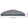 vidaXL Stufenmatten 30 Stk. 56x17x3 cm Hellgrau und Blau Halbrund
