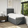vidaXL Boxspringbett mit Matratze Dunkelgrau 90x190 cm Stoff