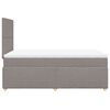 vidaXL Boxspringbett mit Matratze Taupe 120x200 cm Stoff