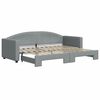 vidaXL Tagesbett Ausziehbar Hellgrau 80x200 cm Stoff