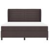 vidaXL Boxspringbett mit Matratze Dunkelbraun 180 x 200 cm Stoff
