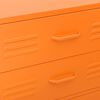 vidaXL Kommode Orange 80x35x101,5 cm Stahl