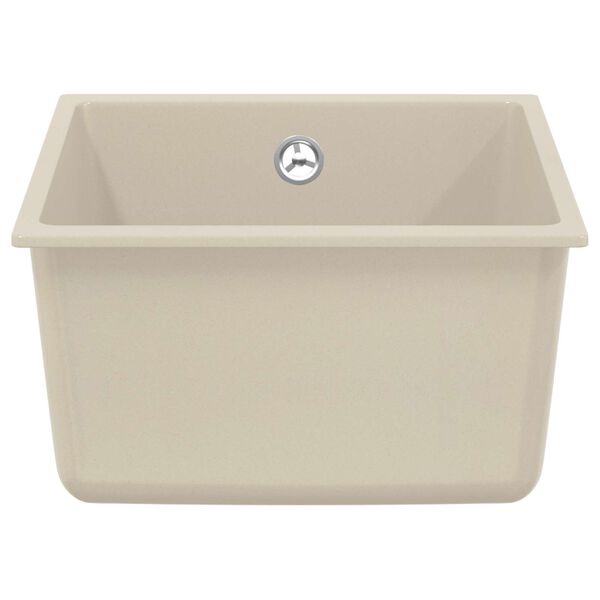 vidaXL Waschbecken Beige 370 x 460 mm 80% Quarz und 20% Harz