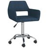 vidaXL Esszimmerst&uuml;hle 6 Stk. Drehbar Blau Stoff