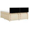 vidaXL Boxspringbett mit Matratze Creme 180x200 cm Stoff