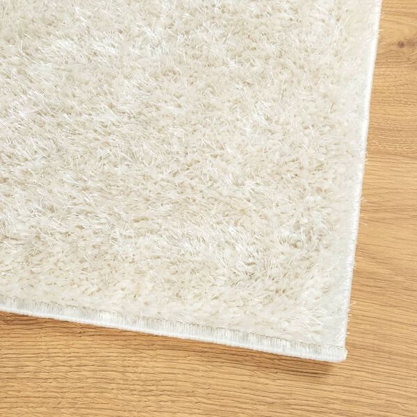 vidaXL Teppich ISTAN Hochflor Gl&auml;nzend Creme 100x200 cm