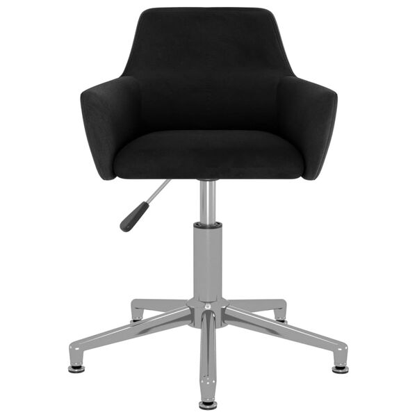 vidaXL Esszimmerst&uuml;hle 4 Stk. Drehbar Schwarz Samt