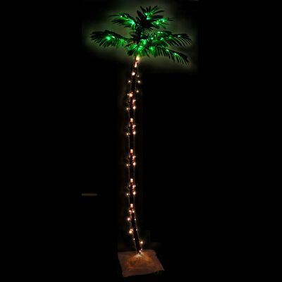 vidaXL Künstliche Palme mit 252 LEDs Warmweiß 400 cm