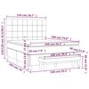 vidaXL Boxspringbett mit Matratze Schwarz 140x190 cm Stoff