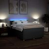 vidaXL Boxspringbett mit Matratze Dunkelgrau 140x200 cm Stoff