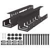 vidaXL Unter dem Schreibtisch Kabelmanagement Tray 2 Stk. Schwarz