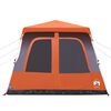 vidaXL Kuppel-Familienzelt 8 Personen Grau und Orange Quick Release