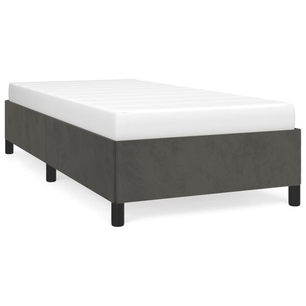 vidaXL Bettgestell ohne Matratze Dunkelgrau 100x200 cm Samt
