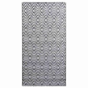 vidaXL Outdoor-Teppich ARAKIL Wei&szlig; und Schwarz 120x180 cm PP