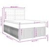 vidaXL Boxspringbett mit Matratze Blau 160x200 cm Samt