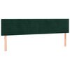 vidaXL Boxspringbett mit Matratze Dunkelgr&uuml;n 200x200 cm Samt