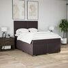 vidaXL Boxspringbett mit Matratze Dunkelbraun 140x190 cm Stoff