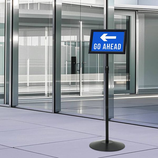 vidaXL Podest-Posterst&auml;nder Silber A4 PVC und Stahl