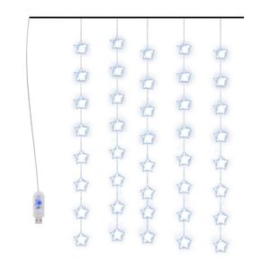 vidaXL LED Sternenvorhang Lichterkette 200 LED Blau 8 Funktionen